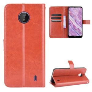 For Nokia C10 / C20 Crazy Horse Texture Horizontal Flip Leather Case with Holder & Card Slots & Lanyard(Brown) (OEM)