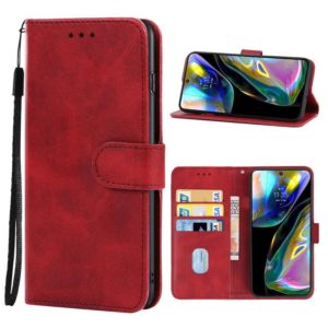 For Motorola Moto G82 Leather Phone Case(Red) (OEM)