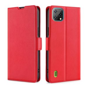 For Blackview A55 Ultra-thin Voltage Side Buckle PU + TPU Leather Phone Case(Red) (OEM)