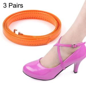 Cross Section High Heels Leather Shoes Anti-Heel Laces(Orange) (OEM)