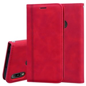 For Huawei Honor 8A / Y6 (2019) Frosted Business Magnetic Horizontal Flip PU Leather Case with Holder & Card Slot & Lanyard(Red) (OEM)