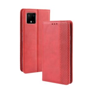 Magnetic Buckle Retro Crazy Horse Texture Horizontal Flip Leather Case for Google Pixel 4xl, with Holder & Card Slots & Photo Frame(Red) (OEM)