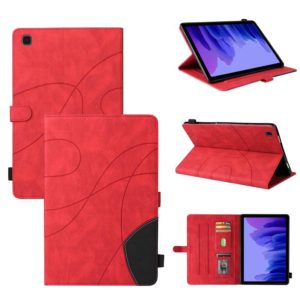 For Samsung Galaxy Tab A7 10.4 (2020) T505/T500 Dual-color Splicing Horizontal Flip PU Leather Case with Holder & Card Slots & Sleep / Wake-up Function(Red) (OEM)