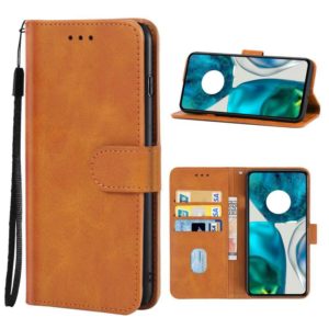 Leather Phone Case For Motorola Moto G52(Brown) (OEM)