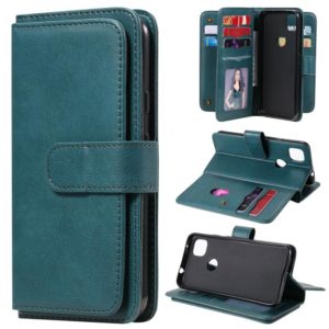 For Google Pixel 4a 4G Multifunctional Magnetic Copper Buckle Horizontal Flip Leather Case with Bracket & 10 Card Slots & Wallet & Photo Frame(Dark Green) (OEM)
