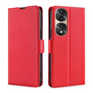 For Honor 70 Pro/70 Pro+ Ultra-thin Voltage Side Buckle Horizontal Flip Leather Phone Case(Red) (OEM)