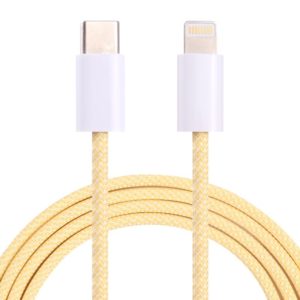 20W PD USB-C / Type-C to 8 Pin Data Cable, Cable Length: 1m(Yellow) (OEM)