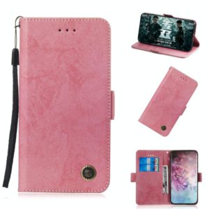 For Galaxy Note 10 Plus Retro Horizontal Flip PU Leather Case with Card Slots & Holder(Pink) (OEM)
