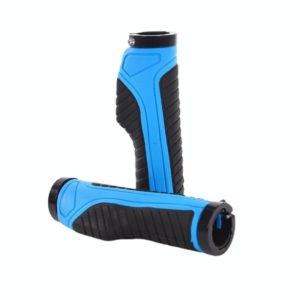 1 Pair Bicycle MTB Bike Handlebar Grips Rubber Anti-Slip Racing Bike Grip(Blue) (OEM)