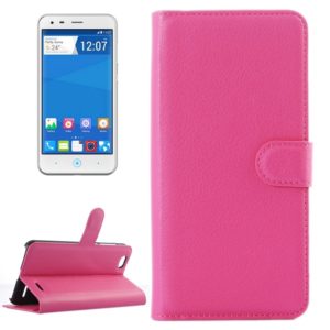 Horizontal Flip Solid color Leather Case with Card Slots & Holder & Wallet for ZTE Blade S6 Lux(Magenta) (OEM)