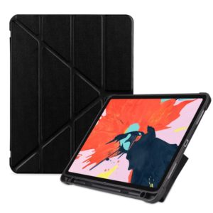 Multi-folding TPU Leather Tablet Case for iPad Pro 11 2022 / 2021 / 2020 / 2018 (Black) (OEM)