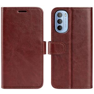 For Motorola Moto G31 4G R64 Texture Single Horizontal Flip Phone Case(Brown) (OEM)