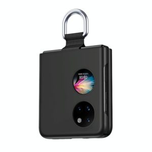 For Huawei P50 Pocket Ribbon Lanyard Skin Feel Phone Case(Black) (OEM)
