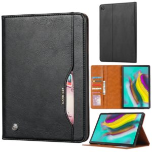 Knead Skin Texture Horizontal Flip Leather Case for Galaxy Tab A 8.0 (2019) T290 / T295, with Photo Frame & Holder & Card Slots & Wallet(Black) (OEM)