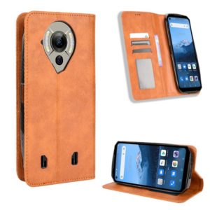 For Oukitel WP16 Magnetic Buckle Retro Texture Leather Phone Case(Brown) (OEM)