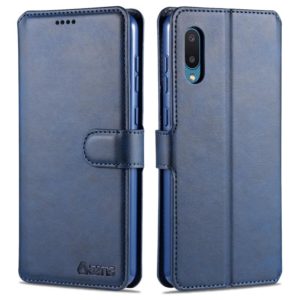 For Samsung Galaxy M02(EU Version) AZNS Calf Texture Horizontal Flip Leather Case with Holder & Card Slots & Wallet & Photo Frame(Blue) (AZNS) (OEM)