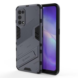 For OPPO Reno5 5G Punk Armor 2 in 1 PC + TPU Shockproof Case with Invisible Holder(Grey) (OEM)