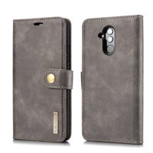 DG.MING Crazy Horse Texture Flip Detachable Magnetic Leather Case for Huawei Mate 20 Lite / Maimang 7, with Holder & Card Slots & Wallet (Grey) (DG.MING) (OEM)