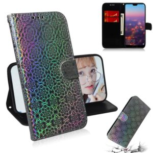 For Huawei P20 Solid Color Colorful Magnetic Buckle Horizontal Flip PU Leather Case with Holder & Card Slots & Wallet & Lanyard(Silver) (OEM)