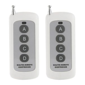 2 PCS 4 Key Wireless Remote Control Lamp Garage Door Remote, Style: with Antenna (OEM)