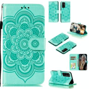 For Huawei Honor 30 Pro Mandala Embossing Pattern Horizontal Flip PU Leather Case with Holder & Card Slots & Walle & Lanyard(Green) (OEM)