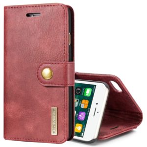 DG.MING For iPhone SE 2020 & 8 & 7 Crazy Horse Texture Horizontal Flip Detachable Magnetic Protective Case with Holder & Card Slots & Wallet(Red) (DG.MING) (OEM)