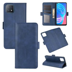 For OPPO A72 / A73 5G Dual-side Magnetic Buckle Horizontal Flip Leather Case with Holder & Card Slots & Wallet(Dark Blue) (OEM)