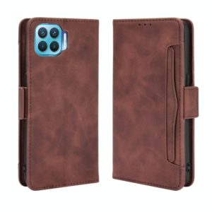 For OPPO F17 Pro / A93 / Reno4 Lite Wallet Style Skin Feel Calf Pattern Leather Case with Separate Card Slot(Brown) (OEM)