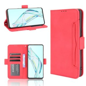 For ZTE Axon 30 5G Skin Feel Calf Pattern Horizontal Flip Leather Case with Holder & Card Slots & Photo Frame(Red) (OEM)