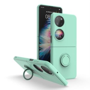 For Huawei P50 Pocket Ring Holder PC Phone Case(Light Cyan) (OEM)
