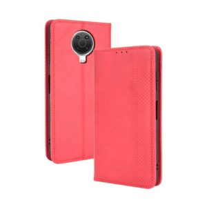 For Nokia G20 / G10 Magnetic Buckle Retro Crazy Horse Texture Horizontal Flip Leather Case with Holder & Card Slots & Photo Frame(Red) (OEM)