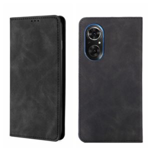 For Honor 50 SE Skin Feel Magnetic Horizontal Flip Leather Phone Case(Black) (OEM)