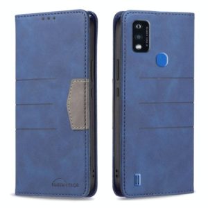 For ZTE Blade A51 Magnetic Splicing Leather Phone Case(Blue) (OEM)