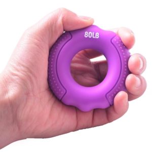 Silicone Gripper Finger Exercise Grip Ring, Specification: 80LB(Dot Purple) (OEM)