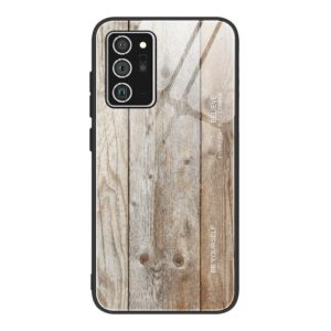 For Samsung Galaxy Note20 Wood Grain Glass Protective Case(M04) (OEM)