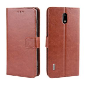 Retro Crazy Horse Texture Horizontal Flip Leather Case for Motorola Moto One Pro , with Holder & Card Slots & Photo Frame(Brown) (OEM)
