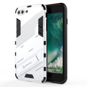 Punk Armor 2 in 1 PC + TPU Shockproof Case with Invisible Holder For iPhone 7 Plus & 8 Plus(White) (OEM)