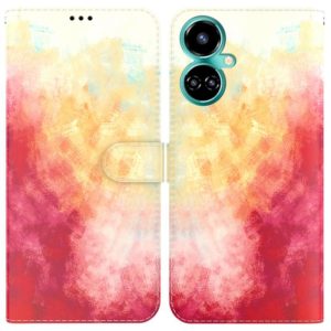 For Tecno Camon 19 Watercolor Pattern Horizontal Flip Leather Phone Case(Spring Cherry) (OEM)