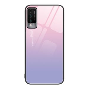 For Huawei Maimang 10 Colorful Painted Glass Phone Case(Purple Sky) (OEM)