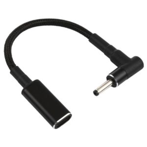 PD 100W 18.5-20V 3.0 x 1.0mm Elbow to USB-C / Type-C Adapter Nylon Braid Cable (OEM)
