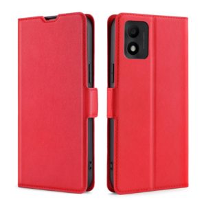 For TCL 303 Ultra-thin Voltage Side Buckle Horizontal Flip Leather Phone Case(Red) (OEM)