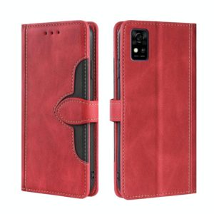 For ZTE Blabe A31 Skin Feel Straw Hat Magnetic Buckle Leather Phone Case(Red) (OEM)