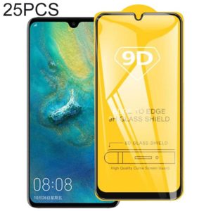 25 PCS For Huawei P20 lite (2019) 9D Full Glue Full Screen Tempered Glass Film (OEM)