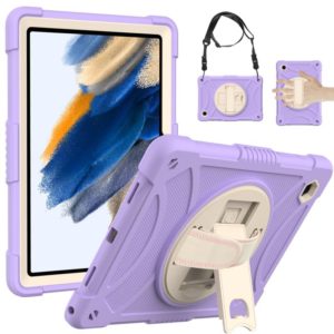 For Samsung Galaxy Tab A8 10.5 2021 Rotary Grab Silicone + PC Tablet Case(Purple) (OEM)