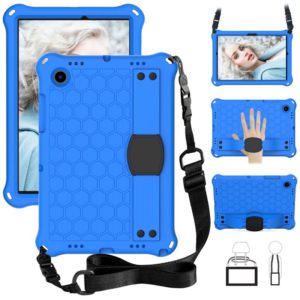 For Galaxy Tab A8 10.5 2021 X200/X205 Honeycomb EVA+PC Tablet Case with Strap(Blue+Black) (OEM)
