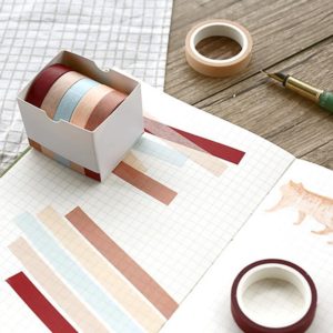 3 Boxes 10mmx5m Tearable Sticker Handbook DIY Tool Decoration Style:(Dusk) (OEM)