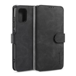 For Galaxy A31 DG.MING Retro Oil Side Horizontal Flip Case with Holder & Card Slots & Wallet(Black) (DG.MING) (OEM)