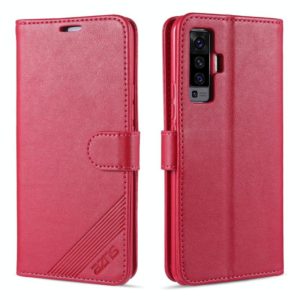 For Vivo X50 AZNS Sheepskin Texture Horizontal Flip Leather Case with Holder & Card Slots & Wallet(Red) (AZNS) (OEM)
