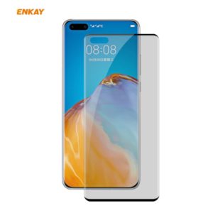 For Huawei P40 Pro ENKAY Hat-Prince 0.26mm 9H 3D Curved Heat Bending Privacy Anti-spy Full Screen Tempered Glass Film (ENKAY) (OEM)