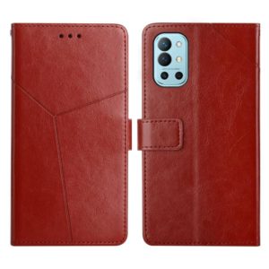 For OnePlus 9R Y Stitching Horizontal Flip Leather Phone Case(Brown) (OEM)